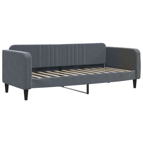 vidaXL Sofa z funkcją spania, ciemnoszara, 80x200 cm, aksamitna