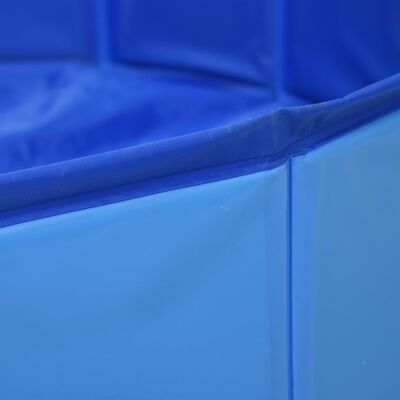 vidaXL Składany basen dla psa, niebieski, 160 x 30 cm, PVC