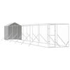 vidaXL Kojec dla psa, z dachem, srebrny, 2x14x2,5m, stal galwanizowana