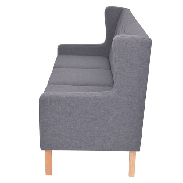 vidaXL 3-osobowa sofa tapicerowana tkaniną, szara