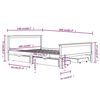 vidaXL Rama ł&oacute;żka z 4 szufladami, lite drewno sosnowe, 160 x 200 cm