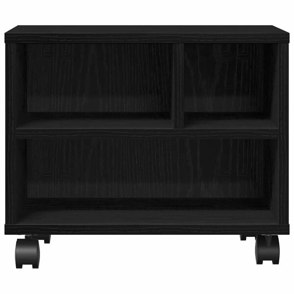 vidaXL Stojak na drukarkę Czarny Dąb 41 x 32 x 34,5 cm