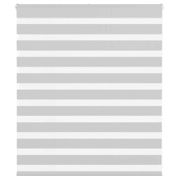 vidaXL Roleta zebra, jasnoszara, szerokość tkaniny 125,9cm, poliester