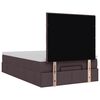 vidaXL Rama ł&oacute;żka otomana z materacem, brązowa, 120x200 cm, tkanina