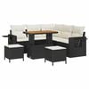 vidaXL Zestaw Sof na Ogr&oacute;d 9 pcs Czarny i kremowy polirattan