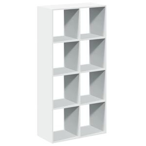 vidaXL Regał na książki z parawanem pokojowym, biały, 69,5x29x137,5 cm, drewno konstrukcyjne