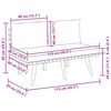 vidaXL Ławka ogrodowa z poduszkami, 115 cm, lite drewno akacjowe