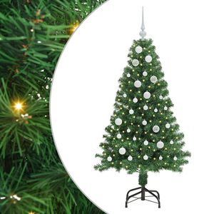 vidaXL Sztuczna choinka z podstawą Zielony 150 cm PVC i Stal i Plastik