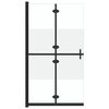 vidaXL Składana ścianka prysznicowa, p&oacute;ł mrożone szkło ESG, 80x190 cm