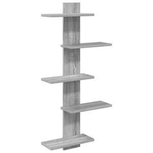 vidaXL P&oacute;łka wisząca Szary Sonoma 48,5 x 15 x 101 cm