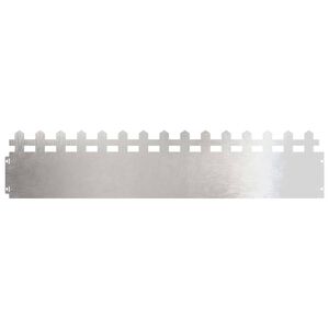 vidaXL Obrzeża trawnikowe 10 szt. 103 x 0,05 x 22 cm Stal nierdzewna