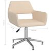 vidaXL Obrotowe krzesła stołowe, 6 szt., kremowe, obite tkaniną