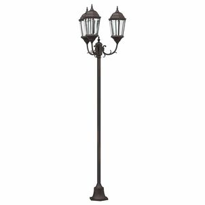 vidaXL Lampa ogrodowa 57 x 49 x 241 cm Aluminium i szkło