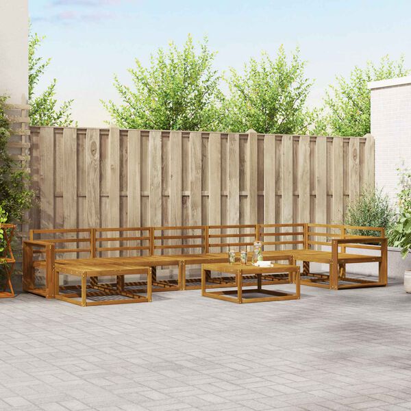 vidaXL Zestaw sof na zewnątrz 8 pcs Naturalny Lite Drewno Akacji