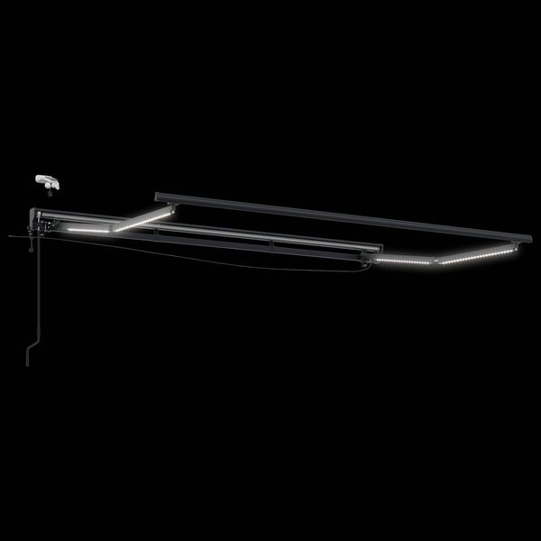 vidaXL Rama markizy elektrycznej z LEDami Antracyt 2,5 x 2 m Aluminium