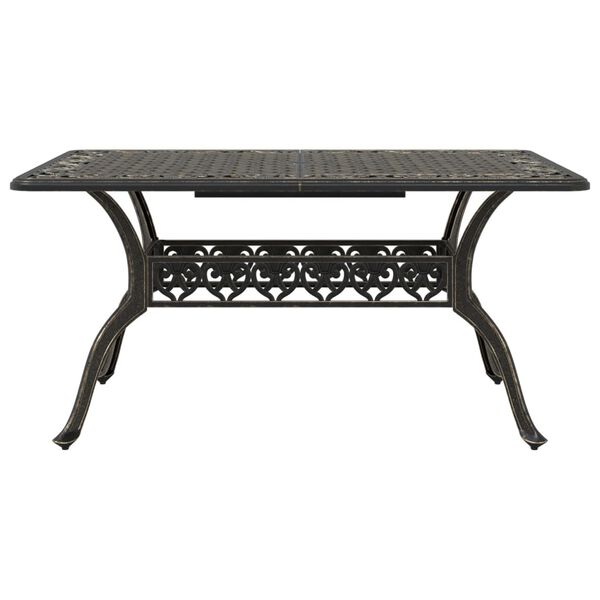 vidaXL 5-częściowy zestaw mebli ogrodowych, brąz, odlewane aluminium