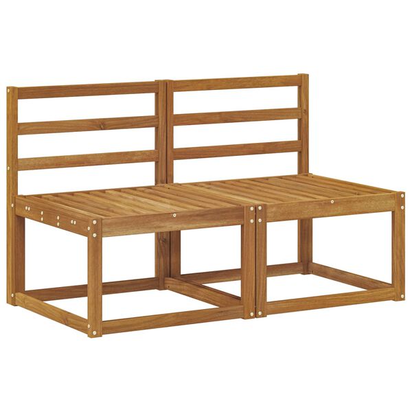 vidaXL 2 Sztuka Środkowa sofa ogrodowa Lite Drewno Akacji Naturalny