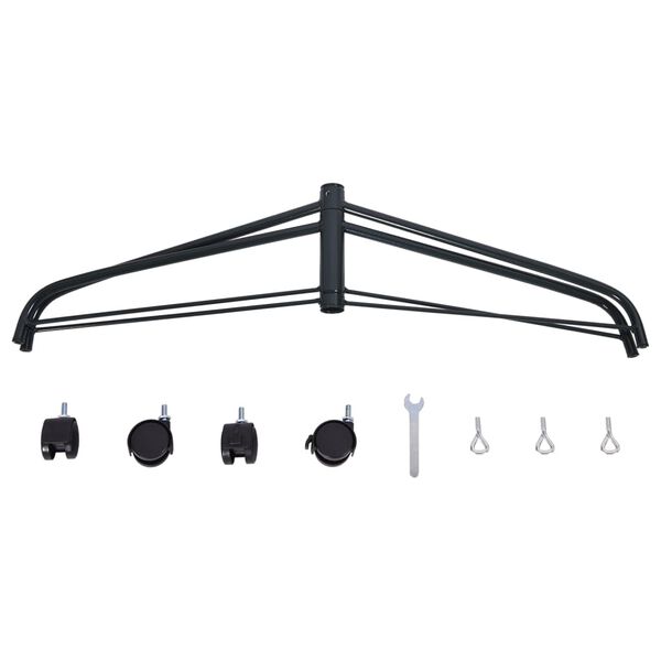 vidaXL Stojak na choinkę, z k&oacute;łkami, 50x46x21,5 cm