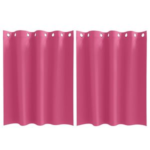 vidaXL Firany blackout z k&oacute;łkami 2 pcs Jasnor&oacute;żowy 140 x 140 cm