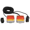 vidaXL Lampy LED do przyczepy, 2 szt., czerwone, 10,5x7,5x10 cm, 12 V