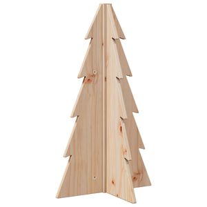 vidaXL Drewniana choinka do udekorowania, 69,5 cm, lite drewno sosnowe