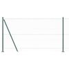 vidaXL Ogrodzenie z słupkami Zielony 1.2 x 25 m Stal pokryta PCV