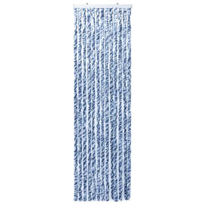 vidaXL Zasłona przeciwko owadom, niebiesko-biała, 90x200 cm, szenil