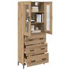 vidaXL Highboard 2 pcs Dąb rzemieślniczy Materiał drewnopochodny