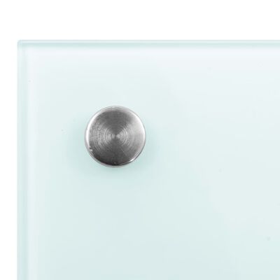 vidaXL Panel ochronny do kuchni, biały, 70x60 cm, szkło hartowane