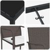 vidaXL Zestaw do jadalni w ogrodzie 5 pcs Brązowy i czarny Rattan PE