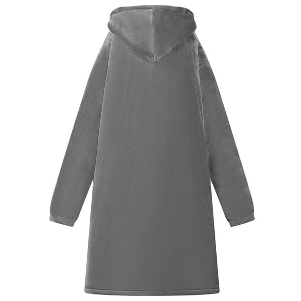 vidaXL Bluza-koc Ciemnoszary M Fleece i Flanela
