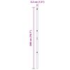 vidaXL Słupek ogrodzeniowy. Inny 52 pcs Szary 3,2 x 3,2 x 200 cm Stal
