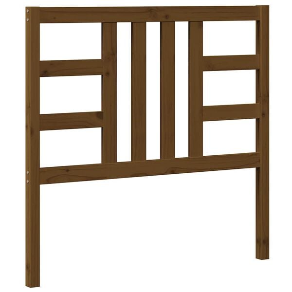 vidaXL Wezgłowie ł&oacute;żka, miodowy brąz, 106x4x100cm, lite drewno sosnowe