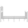 vidaXL Rama ł&oacute;żka, biała, metalowa, 120 x 200 cm