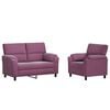 vidaXL Zestaw Sof 2 pcs Fioletowy Welur