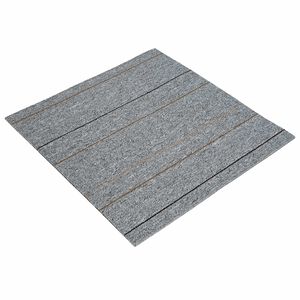 vidaXL Płytka dywanowa Jasnoszary w paski 50 x 50 cm 20 szt.
