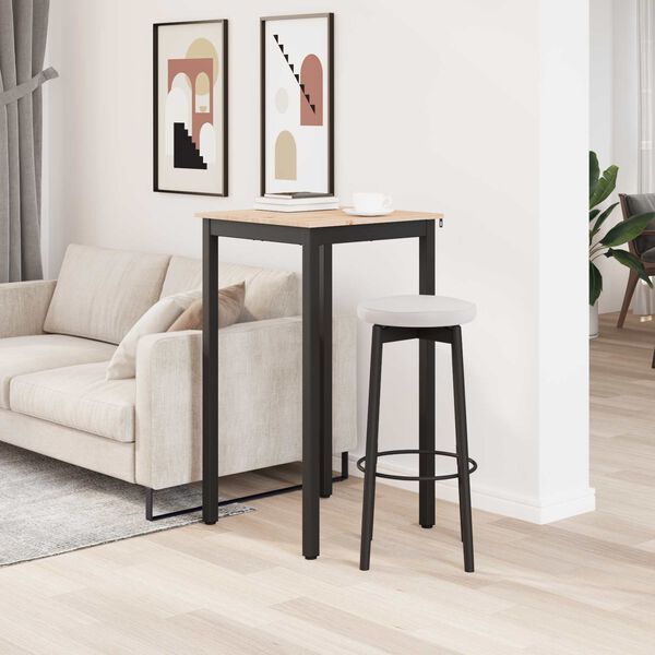 vidaXL St&oacute;ł barowy Naturalny 60 x 60 x 105 cm Lite drewno sosnowe