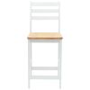 vidaXL Krzesła jadalne 2 pcs Biały 40 x 47,5 x 99,5 cm Drewno Gumowe