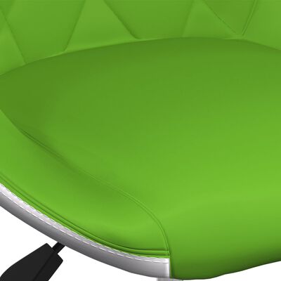 vidaXL Krzesło stołowe, zielono-białe, obite sztuczną skórą