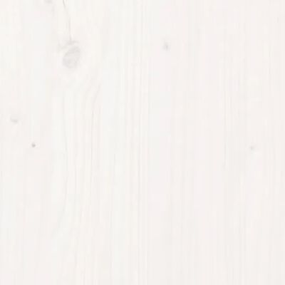 vidaXL Komoda, biała, 100x40x75 cm, lite drewno sosnowe
