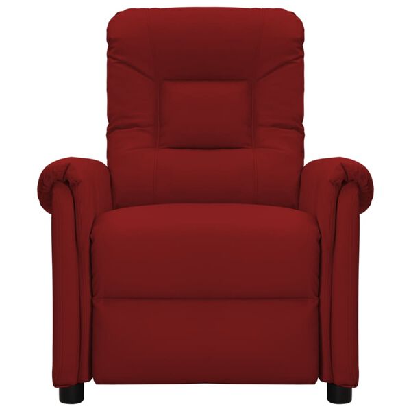 vidaXL Elektryczny fotel masujący, czerwone wino, sztuczna skóra