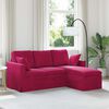 vidaXL Sofa Czerwone wino