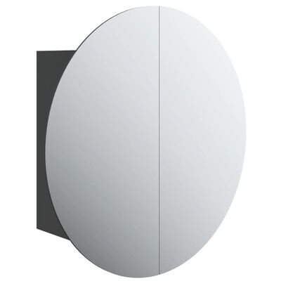 vidaXL Szafka łazienkowa z lustrem i LED, czarny, 40x40x17,5 cm