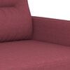 vidaXL Sofa 3-osobowa, winna czerwień, 180 cm,tapicerowana tkaniną
