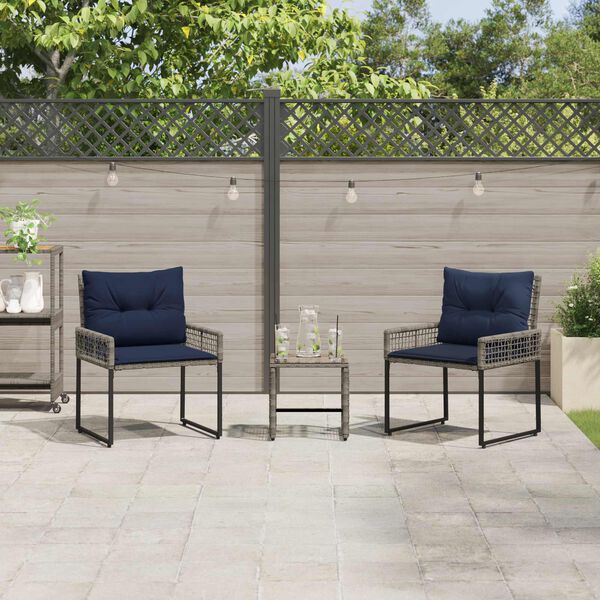 vidaXL Zestaw Mebli Ogrodowych z poduszką stal