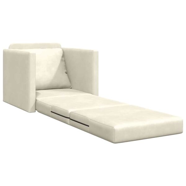 vidaXL Sofa Bed 60cm Kremowy Aksamit
