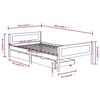 vidaXL Rama ł&oacute;żka z 2 szufladami, lite drewno sosnowe, 140 x 200 cm