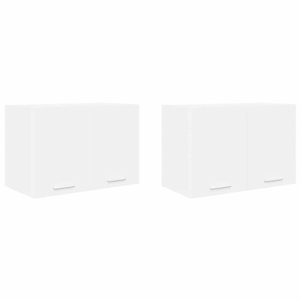 vidaXL Szafka wisząca z przechowywaniem 2 pcs Biały 60 x 31 x 40 cm