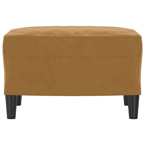 vidaXL Podnóżek, brązowy, 60x50x41 cm, aksamit