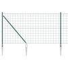 vidaXL Płot Euro z Kolcami 10 x 1 m Stal pokryta PVC zielony Siatka